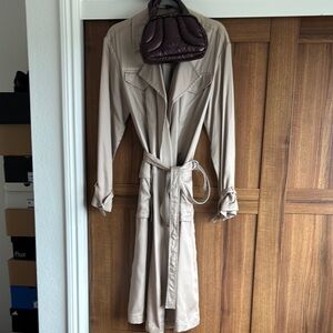 Tan Trench Coat with Belt